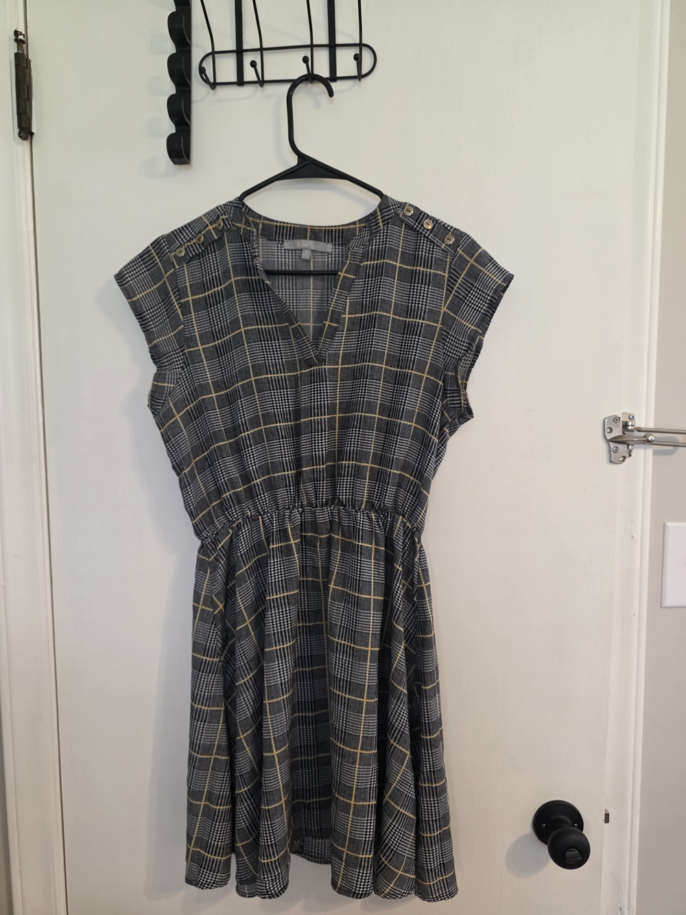 Sweet Rain Plaid Fit & Flare Dress Medium